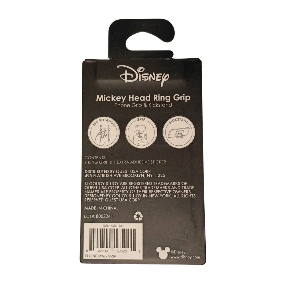 Disney Mickey‎ Mouse Smart Phone Ring Grip And Stand NEW